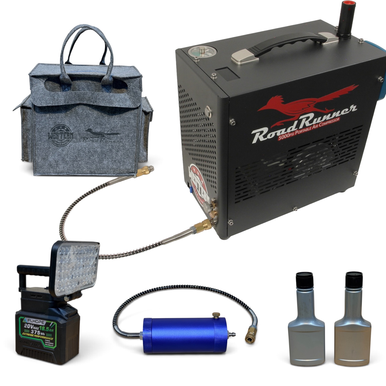 COMPRESOR PORTATIL WESTERN RADRUNNER 5000 PSI OVERLAND KIT